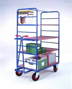 4 Tier Shelf Truck 1780Hx1000Lx700mmW with Drawbar handle Shelf Trolleys with plywood Shelves Shelf Trolleys | Shelf Trolley with Plywood Shelves | Multi Level Trolleys 26/Transport trolley.jpg